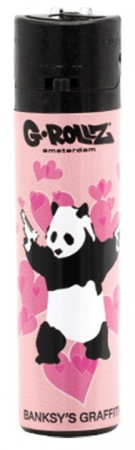 G-ROLLZ Banksy's Graffiti Feuerzeug Pink